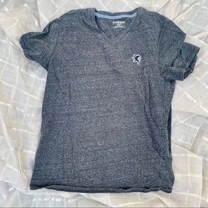 Grey/blue Express Cotton Tee